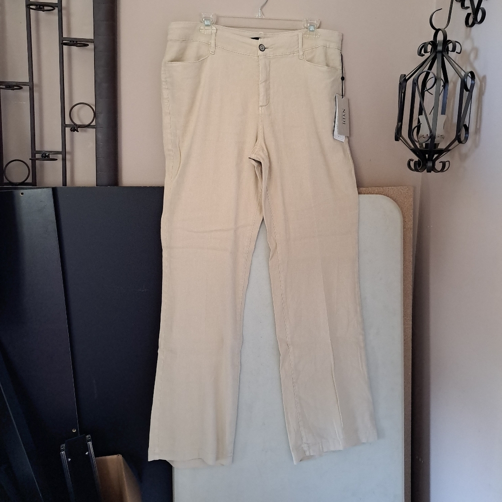 NWT NYDJ Linen Feather Pants sz 14